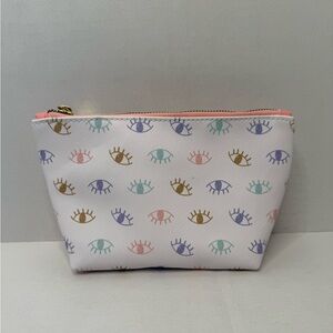 Eye Patterned White Pouch